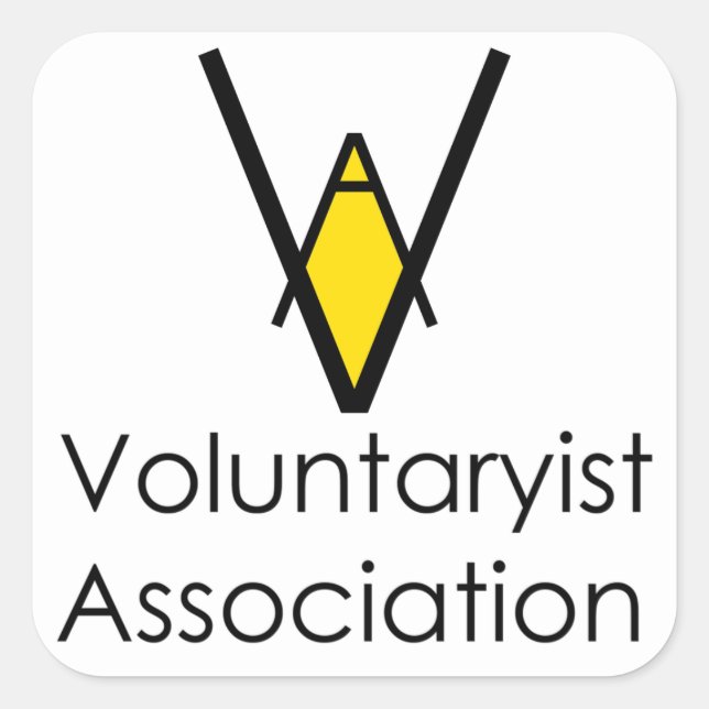 Cuadrada Pegatina de Afiliación de la Asociación Voluntaria (Anverso)