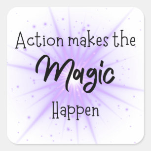 Cuadrada Pegatina de Afirmación Positiva