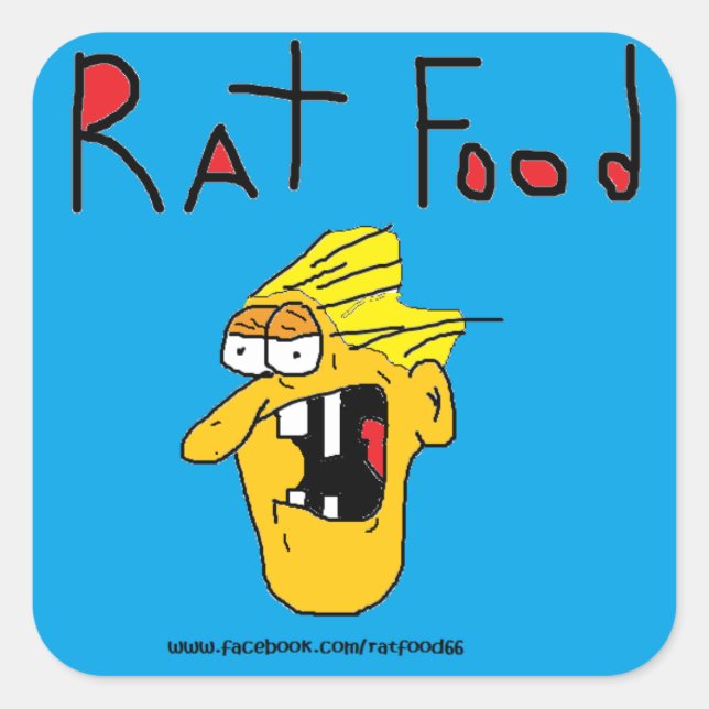 CUADRADA PEGATINA DE ALIMENTOS RAT PARA EL PROYECTO WARRIOR (Anverso)