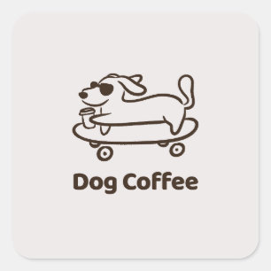 Cuadrada Pegatina de Amante de Perros Moderno la vida es