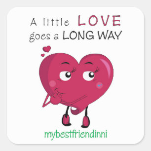 Cuadrada Pegatina de amor