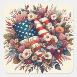 Cuadrada Pegatina de amor