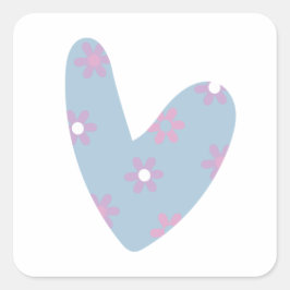 Cuadrada pegatina de amor dulce
