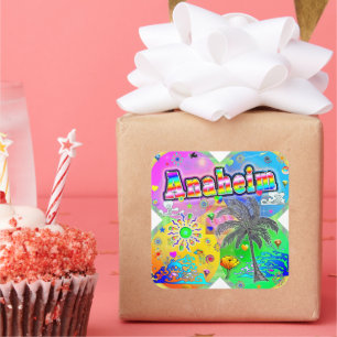 Cuadrada Pegatina de Anaheim Quadro Seasons