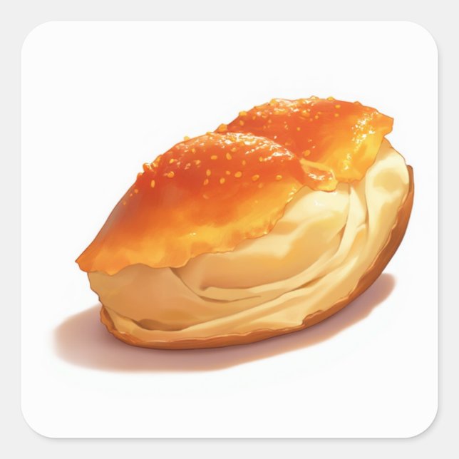 Cuadrada Pegatina de anime mágico (Anverso)