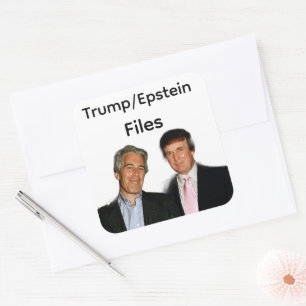Cuadrada Pegatina de archivos de Trump/Epstein