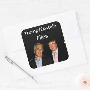 Cuadrada Pegatina de archivos de Trump/Epstein
