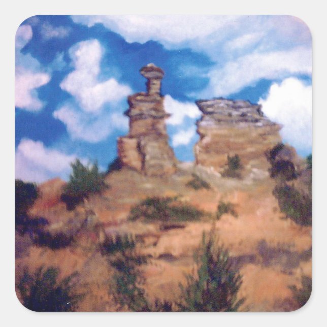 Cuadrada Pegatina de Arizona (Anverso)