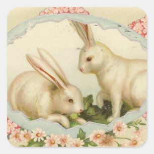 Cuadrada Pegatina de arte de la Navidad de Pascua