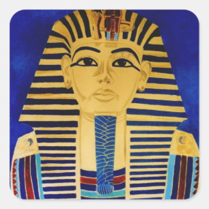 Cuadrada Pegatina de arte del Rey Tut Tutankhamun