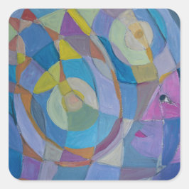 CUADRADA PEGATINA DE ARTE ESTABLECIDO POR PAULA REILLY. REC