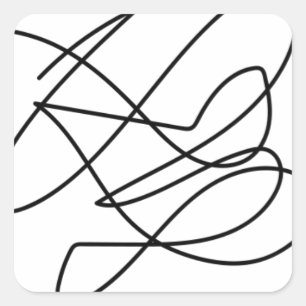 Cuadrada Pegatina de arte moderno