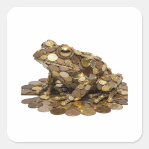 Cuadrada Pegatina de artesanía de plata dinámica