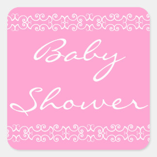 Cuadrada Pegatina de Baby Shower