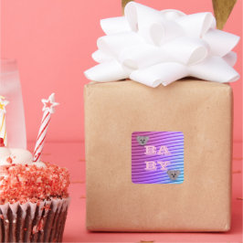 Cuadrada Pegatina DE BABY SQUARE