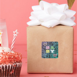 Cuadrada Pegatina DE BABY SQUARE