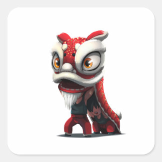 Cuadrada Pegatina de Baile Leon