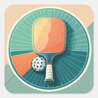 Cuadrada Pegatina de baloncesto