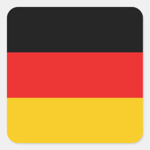 Cuadrada Pegatina de bandera de Alemania