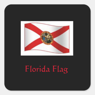 Cuadrada Pegatina de bandera de Florida