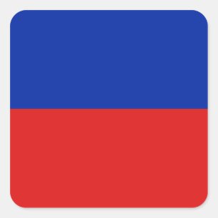 Cuadrada Pegatina de bandera de Haití