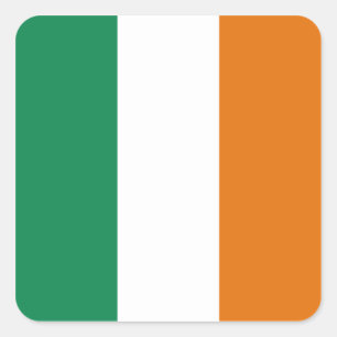 Cuadrada Pegatina de bandera de Irlanda