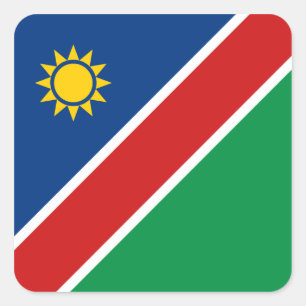 Cuadrada Pegatina de bandera de Namibia