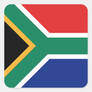 Cuadrada Pegatina de Bandera de Sudáfrica