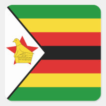 Pegatina de bandera de Zimbabue