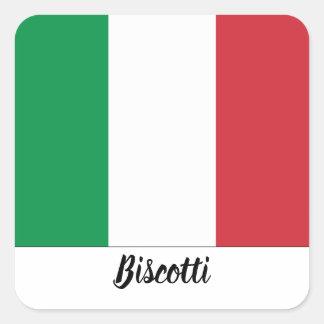 Cuadrada Pegatina de Bandera Italiana