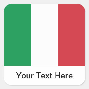 Cuadrada Pegatina de Bandera Italiana