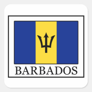Cuadrada Pegatina de Barbados