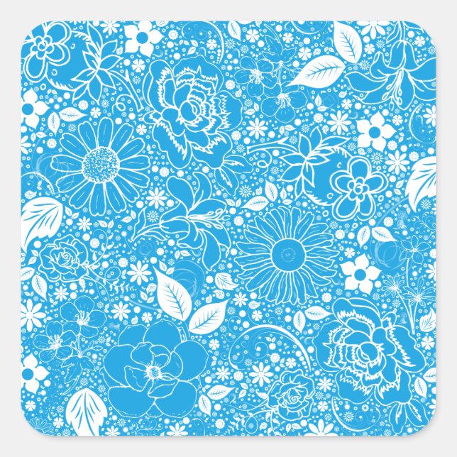 Cuadrada Pegatina de Beauties Light Blue Sq (Anverso)
