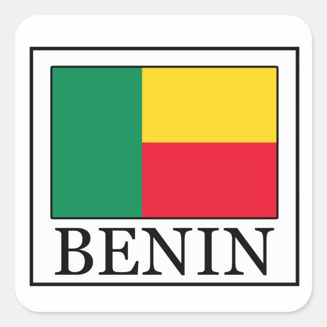 Cuadrada Pegatina de Benín (Anverso)