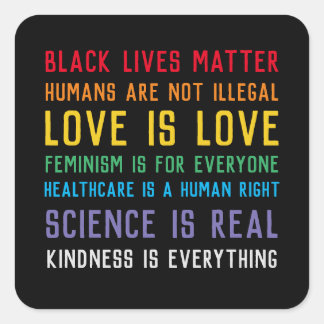 Cuadrada Pegatina de Black Lives Matter