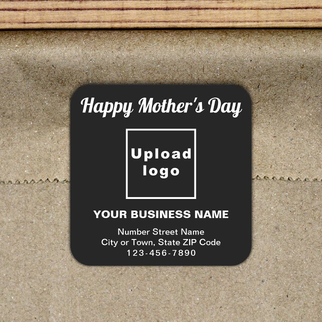 Cuadrada Pegatina de Black Mother's Day Business Square (Subido por el creador)