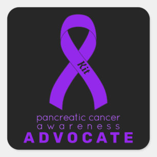 Cuadrada Pegatina de Black Square de Pancreatic Cancer Advo