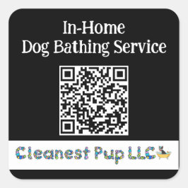 Cuadrada PEGATINA de blk CPup