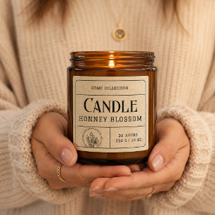 Cuadrada Pegatina de Boho Kraft Beige Paper Candle Labs