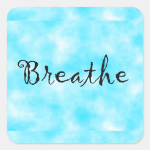 Cuadrada Pegatina de Breathe-square