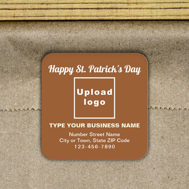 Cuadrada Pegatina de Brown Saint Patrick Business Square (Subido por el creador)