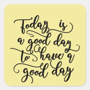 Cuadrada Pegatina de Buenos Días
