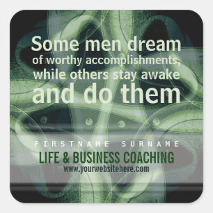 Cuadrada Pegatina de Business Square de Coaching de presupu
