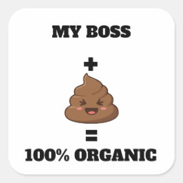 Cuadrada Pegatina de Caca Orgánica 100% Personalizada - Na
