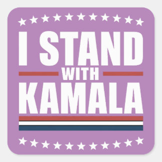 Cuadrada Pegatina de camisetas de la campaña Kamala Harris
