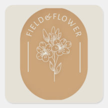 Pegatina de campo y flores