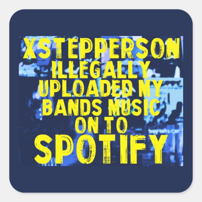 Cuadrada Pegatina de cargador de Spotify (Anverso)