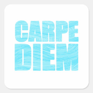 Cuadrada Pegatina de Carpe Diem Square