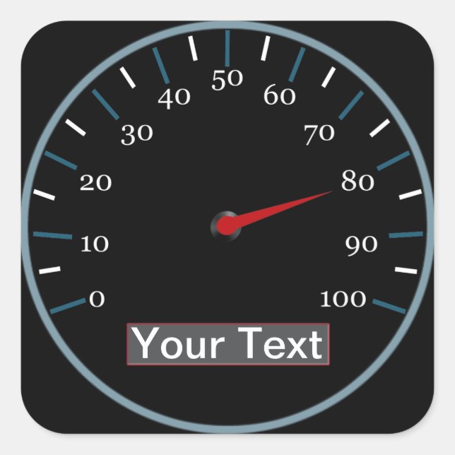 Cuadrada Pegatina de Carreras de velocidad (Anverso)