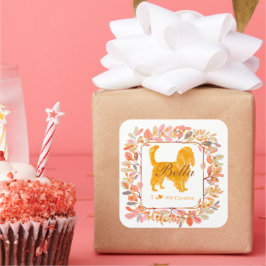 Cuadrada Pegatina de Cavalier - Regalo personalizado de col